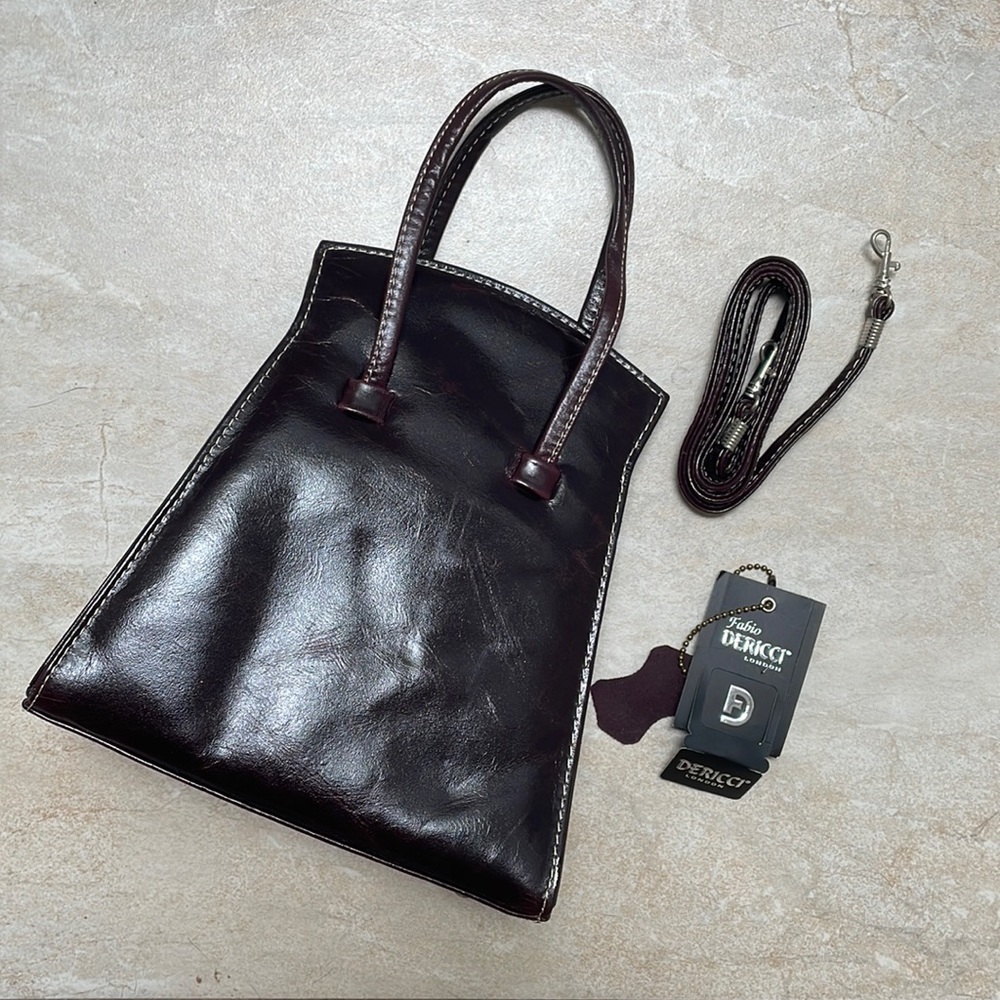 Fabio Dericci leather Handbag with detachable strap.